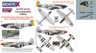 North-American P-51D MUSTANG 2 canopy masks (exterior and interior) + 1 insignia masks + decals #MXK48243
