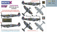  Montex Masks  1/48 Supermarine Spitfire Mk.XVI 2 canopy masks (exterior and interior) + 1 insignia masks + decals MXK48254