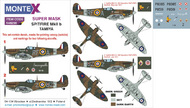  Montex Masks  1/48 Supermarine Spitfire Mk.IIb 1 canopy mask (exterior) + 1 insignia masks + decals MXK48256