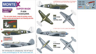  Montex Masks  1/48 Curtiss P-40N 2 canopy masks (exterior and interior) + 1 insignia masks + decals MXK48263
