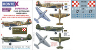  Montex Masks  1/48 Curtiss P-40E Kittyhawk 2 canopy masks (outside and inside canopy masks) + 1 insignia masks + decals MXK48269