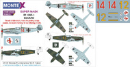  Montex Masks  1/48 Messerschmitt Bf.109E-1 2 canopy masks (outside and inside canopy masks) + 2 insignia masks + decals MXK48275