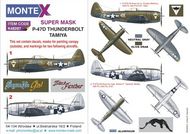  Montex Masks  1/48 Republic P-47D Thunderbolt 1 canopy mask (outside only canopy masks) + 1 insignia masks + decals MXK48287
