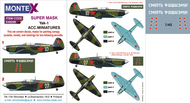 Yakovlev Yak-1 (designed to be used with Accurate Miniatures and Eduard kits) 2 canopy masks (outside and inside canopy masks) + 1 insignia masks + decals #MXK48296