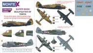  Montex Masks  1/48 Bristol Beaufighter Mk.VI 1 canopy mask (outside canopy frame mask) + 2 insignia masks + decals MXK48324