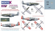  Montex Masks  1/48 North-American P-51B Mustang 2 canopy mask (inside and outside canopy frame mask) + 3 insignia masks + decals MXK48326