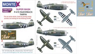  Montex Masks  1/48 Republic P-47D Thunderbolt 'Razorback' 1 canopy mask (outside canopy frame mask) + 2 insignia masks + decals MXK48327