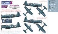  Montex Masks  1/48 Vought F4U-1D Corsair 2 canopy mask (inside and outside canopy frame mask) + 2 insignia masks + decals MXK48331