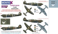  Montex Masks  1/48 Curtiss P-40M 2 canopy mask (inside and outside canopy frame mask) + 2 insignia masks + decals MXK48338