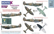  Montex Masks  1/48 Supermarine Spitfire Mk.I 1 canopy mask (inside and outside canopy frame mask) + 1 insignia masks + decals MXK48340