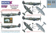 Supermarine Spitfire Mk.IXc 2 canopy mask (inside and outside canopy frame mask) + 1 insignia masks + decals #MXK48345