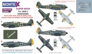  Montex Masks  1/48 Focke-Wulf Fw.190A-5 2 canopy mask (inside and outside canopy frame mask) + 1 insignia masks + decals (designed to one used with Hasegawa kits) MXK48346