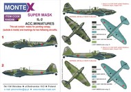 Ilyushin IL-2 Stormovik 2 canopy mask (inside and outside canopy frame mask) + 1 insignia masks (designed to be used with Academy, Accurate Miniatures, Eduard, Italeri and Revell kits) #MXK48348