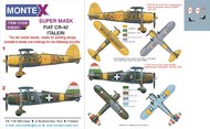 Fiat CR.42 2 canopy mask (inside and outside canopy frame mask) + 1 insignia masks + decals (designed to be used Italeri kits) #MXK48351