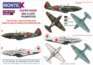  Montex Masks  1/48 Mikoyan MiG-3 Late version 2 canopy mask (inside and outside canopy frame mask) + 1 insignia masks MXK48354