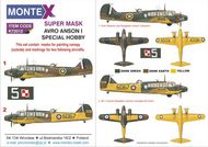  Montex Masks  1/72 AVRO ANSON Mk.I 1 canopy mask (outside only canopy masks) + 1 insignia masks + decals (designed to be used with Special Hobby kit) MXK72012