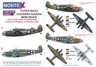 Lockheed HUDSON 1 canopy mask (outside canopy frame mask) + 2 insignia masks + decals (designed to be used with Italeri and MPM kits) #MXK72013