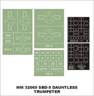 Douglas SBD-5 Dauntless 2 canopy masks (exterior and interior) + 3 insignia masks #MXMM32065
