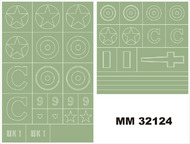  Montex Masks  1/32 SOPWITH TRIPLANE 2 insignia masks MXMM32124