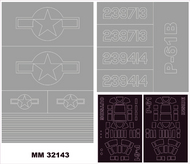  Montex Masks  1/32 Northrop P-61B 'Black Widow' 2 canopy masks (exterior and interior) + 2 insignia masks MXMM32143