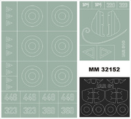  Montex Masks  1/32 IAR IAR-81C Rumanian fighter 2 canopy masks (outside and inside canopy masks) + 2 insignia masks (designed to be used with Fromm-Azur and Special Hobby kits) MXMM32152