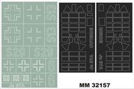  Montex Masks  1/32 Junkers Ju.87A 2 canopy masks (outside and inside canopy masks) + 1 insignia masks (designed to be used with Trumpeter TU03213 kits) MXMM32157