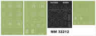  Montex Masks  1/32 Macchi MC.200 Saetta 2 canopy masks (outside & inside) MXMM32212