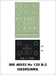 Henschel Hs.129B-2 1 canopy masks(exterior) + 1 insignia masks #MXMM48003