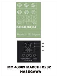 Macchi C.202 1 canopy masks(exterior) + 1 insignia masks #MXMM48009