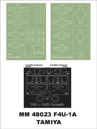  Montex Masks  1/48 Vought F4U-1A Corsair 2 canopy masks (exterior and interior) + 1 insignia masks MXMM48023