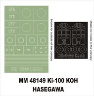 Kawasaki Ki-100 Koh 2 canopy masks (exterior and interior) + 1 insignia masks #MXMM48149