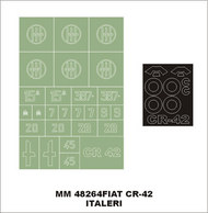  Montex Masks  1/48 FIAT CR.42 2 canopy masks (exterior and interior) + 1 insignia masks (designed to be used with Italeri kits) MXMM48264