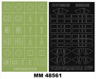 Vultee VENGEANCE II4 2 canopy masks(outside & inside) + 1 insignia masks #MXMM48561