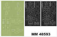 North-American PBJ-1J Mitchell 2 canopy masks (outside & inside) +1 insignia masks #MXMM48593