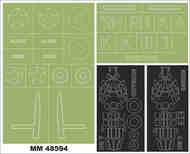  Montex Masks  1/48 Douglas DB-7B Boston III 2 canopy masks (outside & inside) + 2 insignia masks MXMM48594