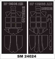 Messerschmitt Bf.109G-6 canopy frame paint mask (inside and outside) #MXSM24024