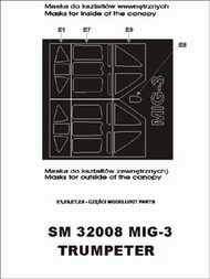  Montex Masks  1/32 Mikoyan MiG-3 (exterior and interior) canopy masks MXSM32008