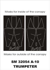 Montex Masks  1/32 Fairchild A-10 (exterior and interior) canopy masks MXSM32054