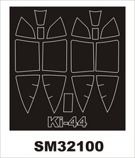  Montex Masks  1/32 Nakajima Ki-44 SHOKI (exterior and interior) canopy masks MXSM32100