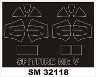  Montex Masks  1/32 Supermarine Spitfire Mk.VB (exterior and interior) canopy masks MXSM32118