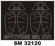 Supermarine Spitfire Mk.XVI (exterior and interior) canopy masks #MXSM32120