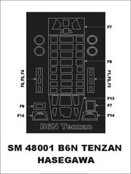 Nakajima B6N1/B6N2 Tenzan (exterior) canopy masks #MXSM48001