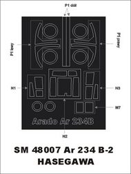 Arado Ar.234B-2 (exterior) canopy masks #MXSM48007