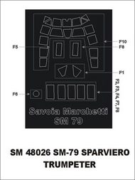 Savoia-Marchetti SM.79 (exterior) canopy masks #MXSM48026