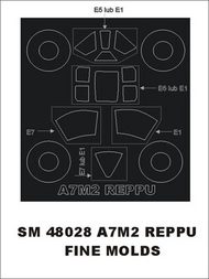  Montex Masks  1/48 Mitsubishi A7M2 Reppu (exterior) canopy masks (designed to be used with Fine Molds kits) MXSM48028