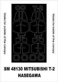  Montex Masks  1/48 Mitsubishi T-2 (exterior and interior) canopy masks MXSM48130