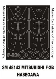  Montex Masks  1/48 Mitsubishi F-2B (exterior and interior) canopy masks MXSM48143