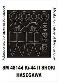  Montex Masks  1/48 Nakajima Ki-44-II Shoki (exterior and interior) canopy masks MXSM48144