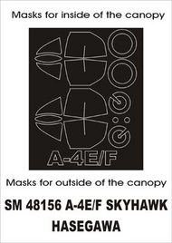  Montex Masks  1/48 Douglas A-4E / A-4F Skyhawk (exterior and interior) canopy masks MXSM48156