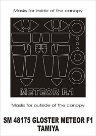  Montex Masks  1/48 Gloster Meteor F.I (exterior and interior) canopy masks MXSM48175